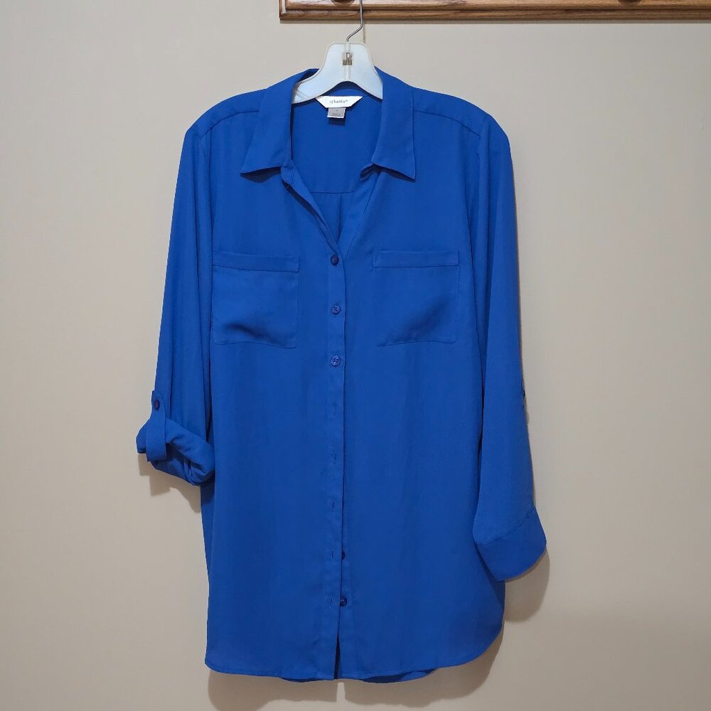 Women's Royal Blue blouse by cj banks, size X